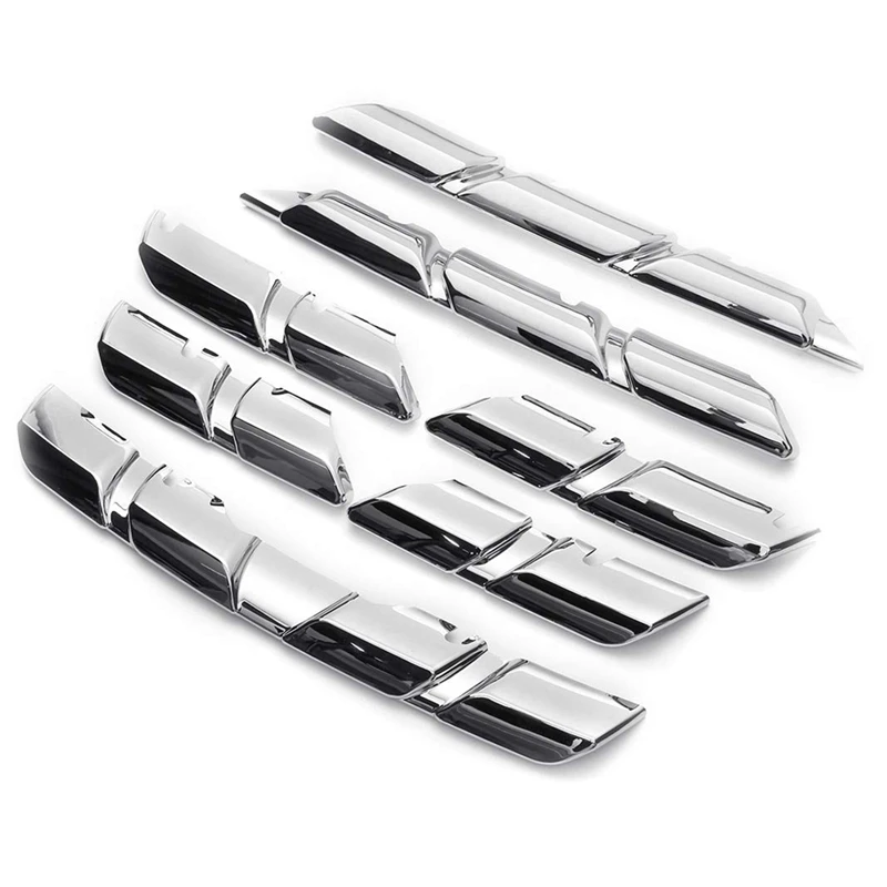 Автомобильная передняя решетка крышка отделка Литье Хром Abs протектор Наклейка
