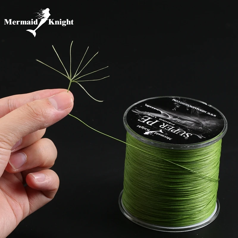 Леска рыболовная MermaidKnight 300 м/500 м 8 slick суперлеска для щуки карпа грубой морской