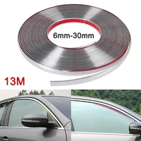 silver car chrome styling decoration moulding trim strip 6mm 8mm 10mm 12mm 15mm 20mm 30mm 13m tape auto diy protective stickers