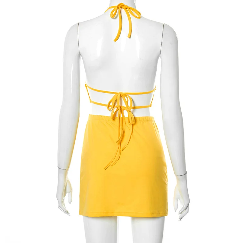 Женская юбка с высокой талией сексуальная укороченная мини-юбка открытой спиной