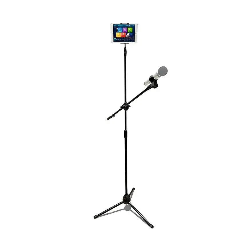 Economici Supporto Per Microfono Con Supporto Per Tablet, Supporto Per Telefono Pieghevole Pieghevole Leggero Con Treppiede Con Clip Per Ipad