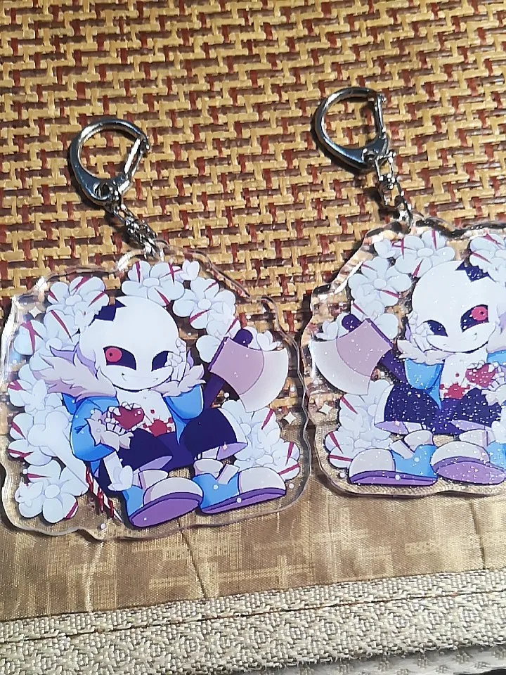 Аниме Undertale sans frisk ужас Chara черника тема брелок значок КНОПКА брошь булавки