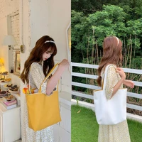 casual large capacity female daily tote bag soft pu leather women underarm bags simple yellow double side ladies purse handbags