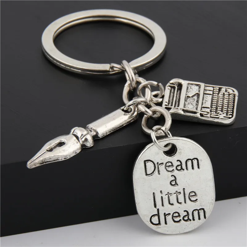 1 шт. школьная Ручка и пишущая машинка брелоки сувениры для студентов подарочные