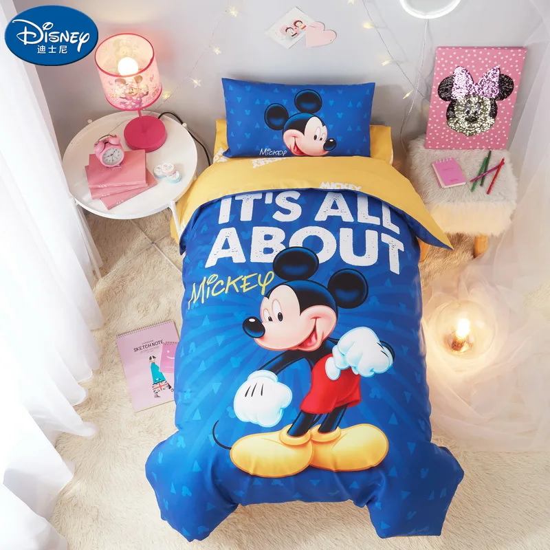 Disney Minnie mouse детские наборы постельных принадлежностей мягкая хлопковая кроватка