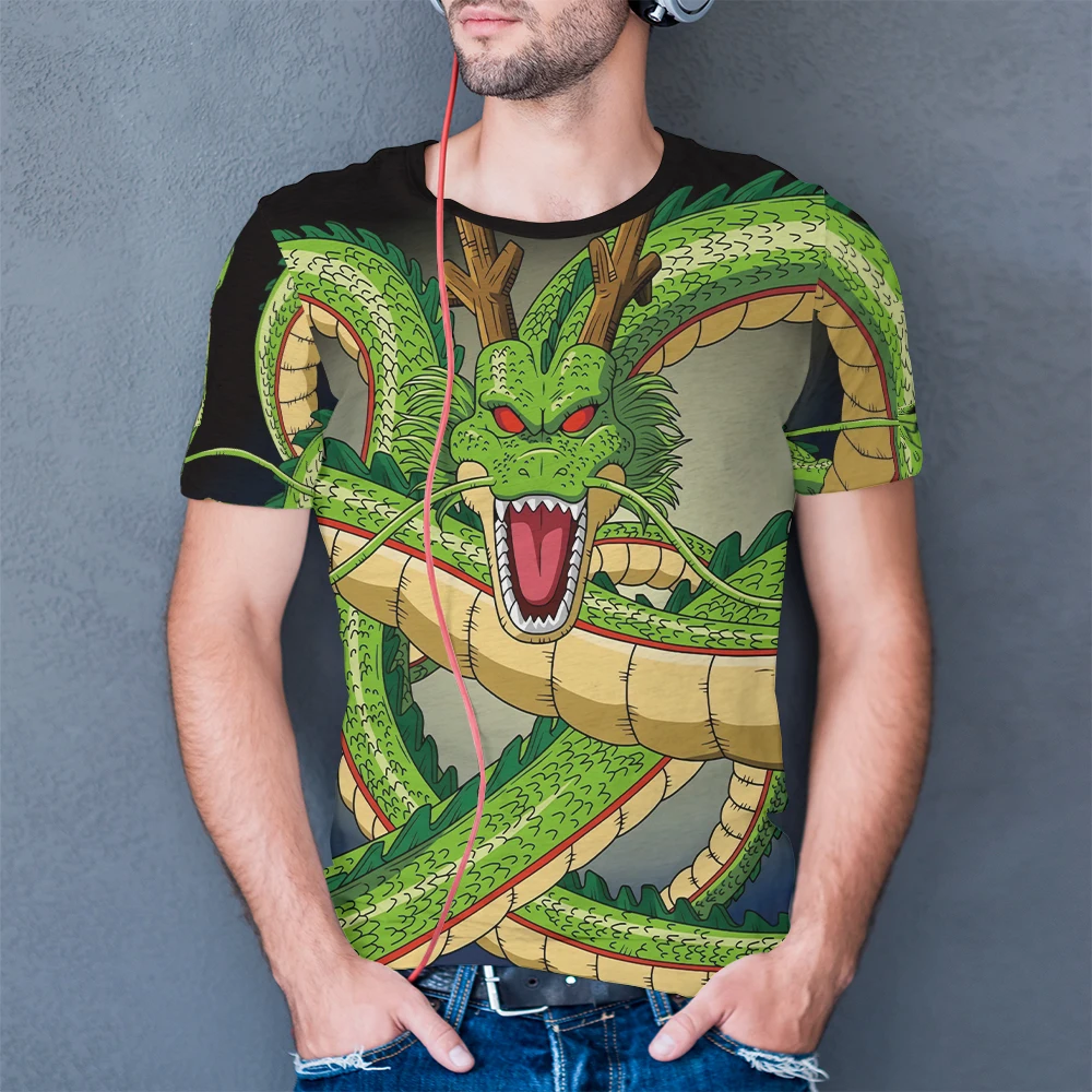 

Men Fashion Loose And Breathable Chinese Blue Dragon Printed 3D T-Shirt HarajukuStreet Personalized Alternative Clothing TShirt
