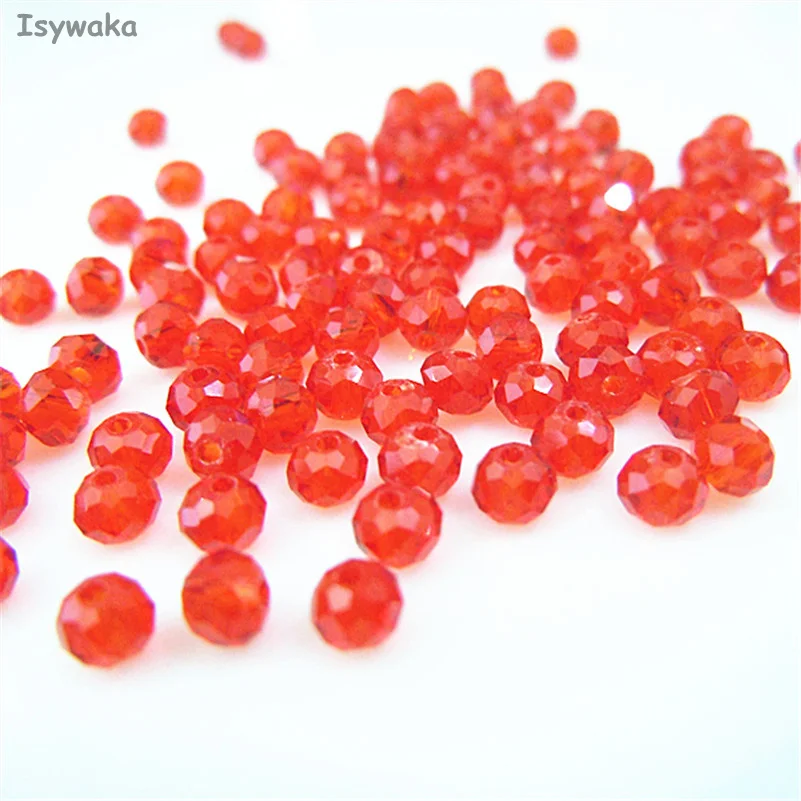 

Wholesale Red Colors 3*4mm 300pcs Rondelle Austria faceted Crystal Glass Beads Loose Spacer Round Beads for Jewelry Making
