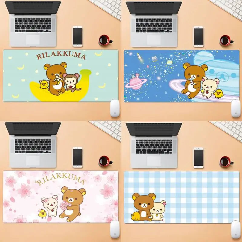 

Cute Korilakkuma Rilakkuma DIY Design Pattern Game Mousepad Large Gaming Laptop XL Non-slip Rubber Office Computer Mouse Pad