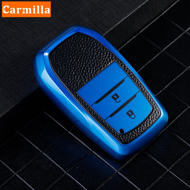 

Кожаный чехол для автомобильного ключа из ТПУ, чехол для Брелока Для Toyota Cruiser Camry Coralla Prius, Crown RAV4 CHR Highlander Innova Protector