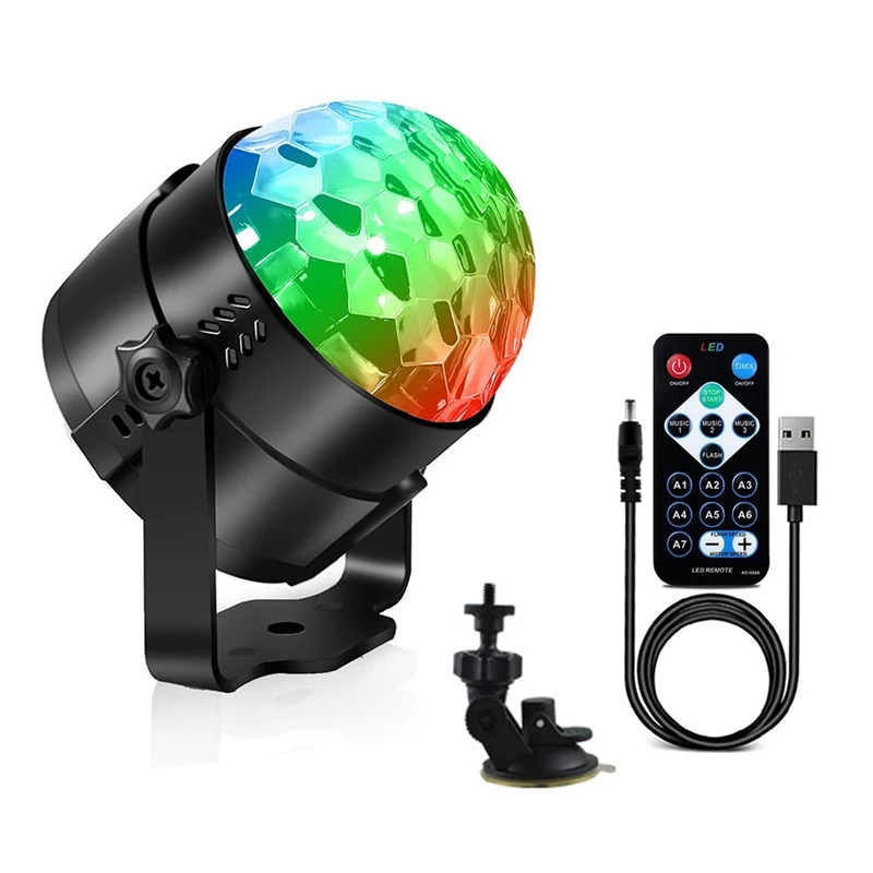 3 Вт RGB дискотечный шар вечерние сценический светильник звуковая активация USB
