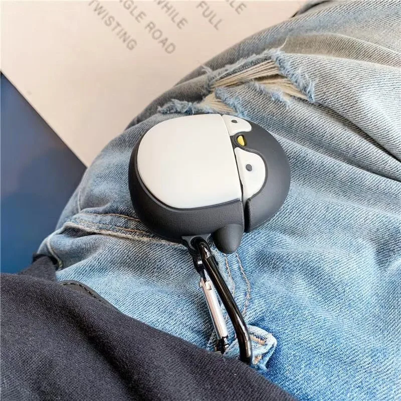 Милый мультяшный чехол с милым пингвином Airpods Pro 3D защитный животными для