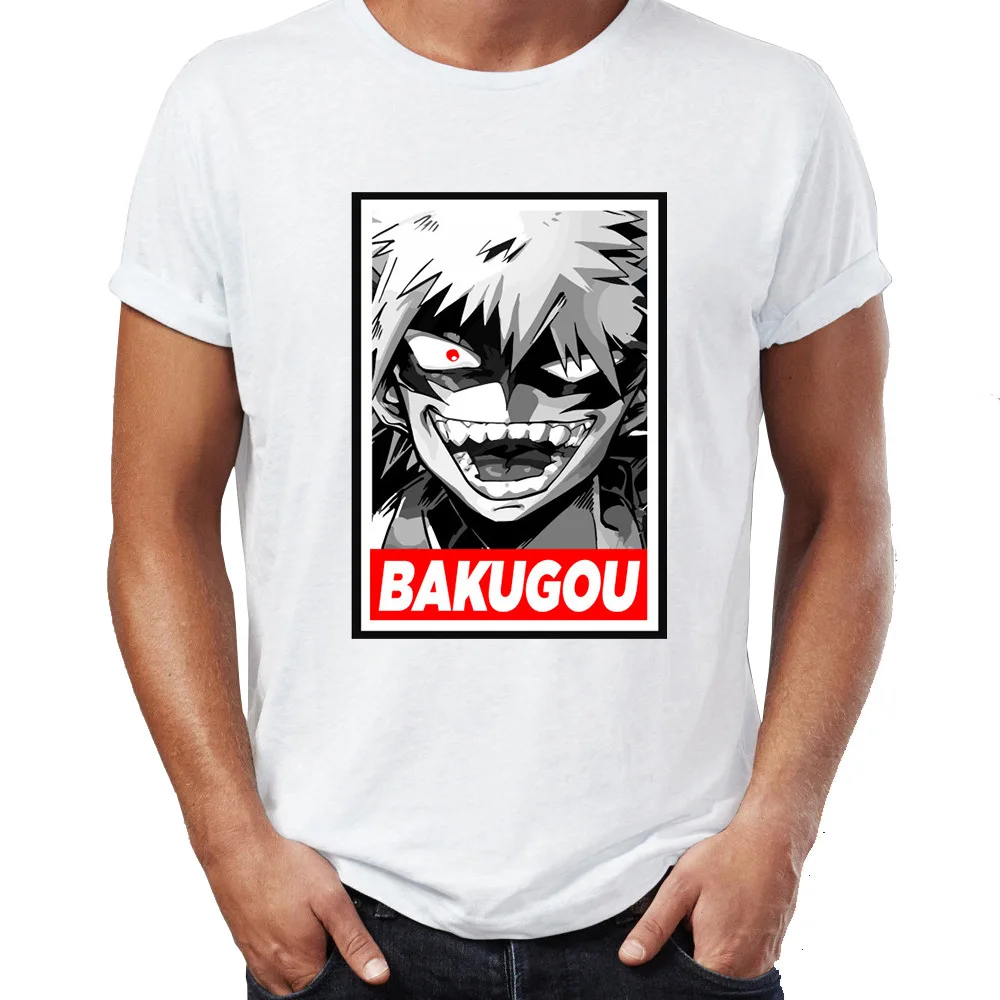 Белая футболка с японским аниме My Hero academic для мужчин и женщин Harajuku Izuku Bakugou