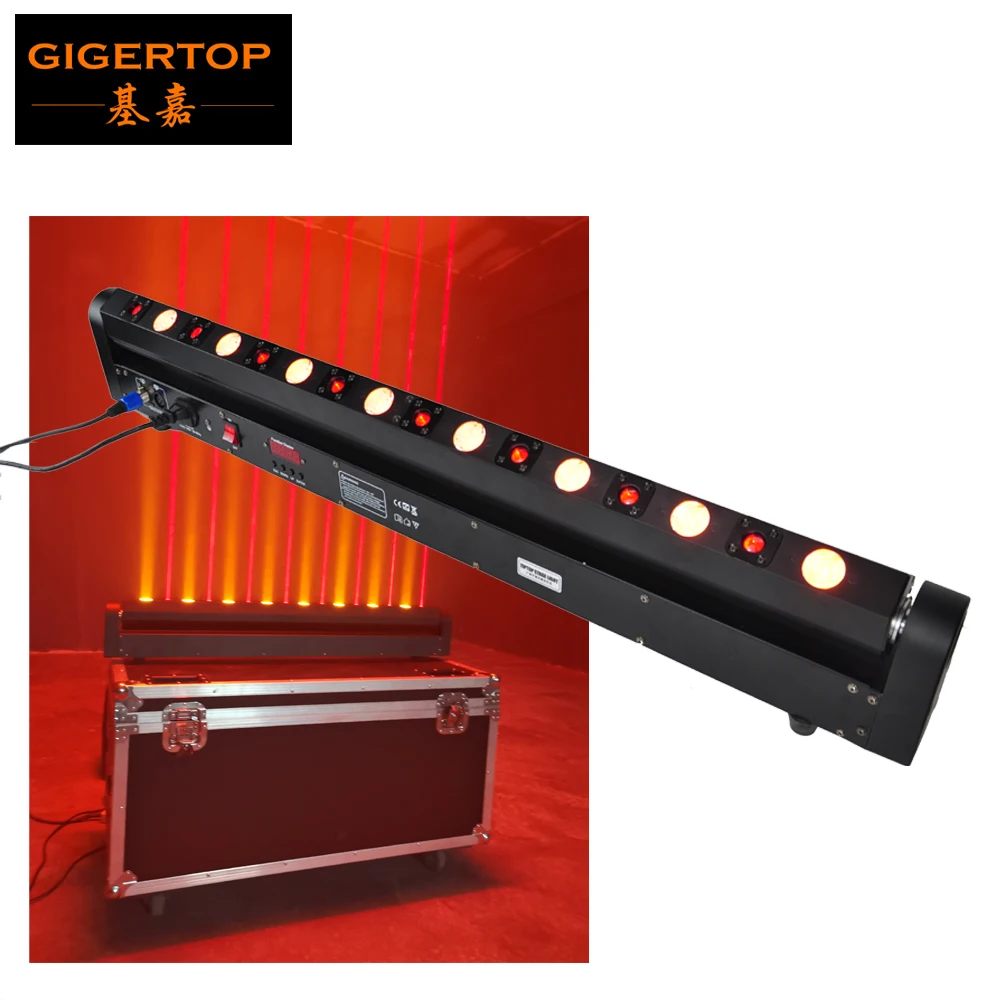 

Gigertop Gemini Beam Laser Led Wall Washer Light 8 x 500MW Red Laser with 8 x Golden Color 3W COB Amber Yellow 2IN1 TP-E10