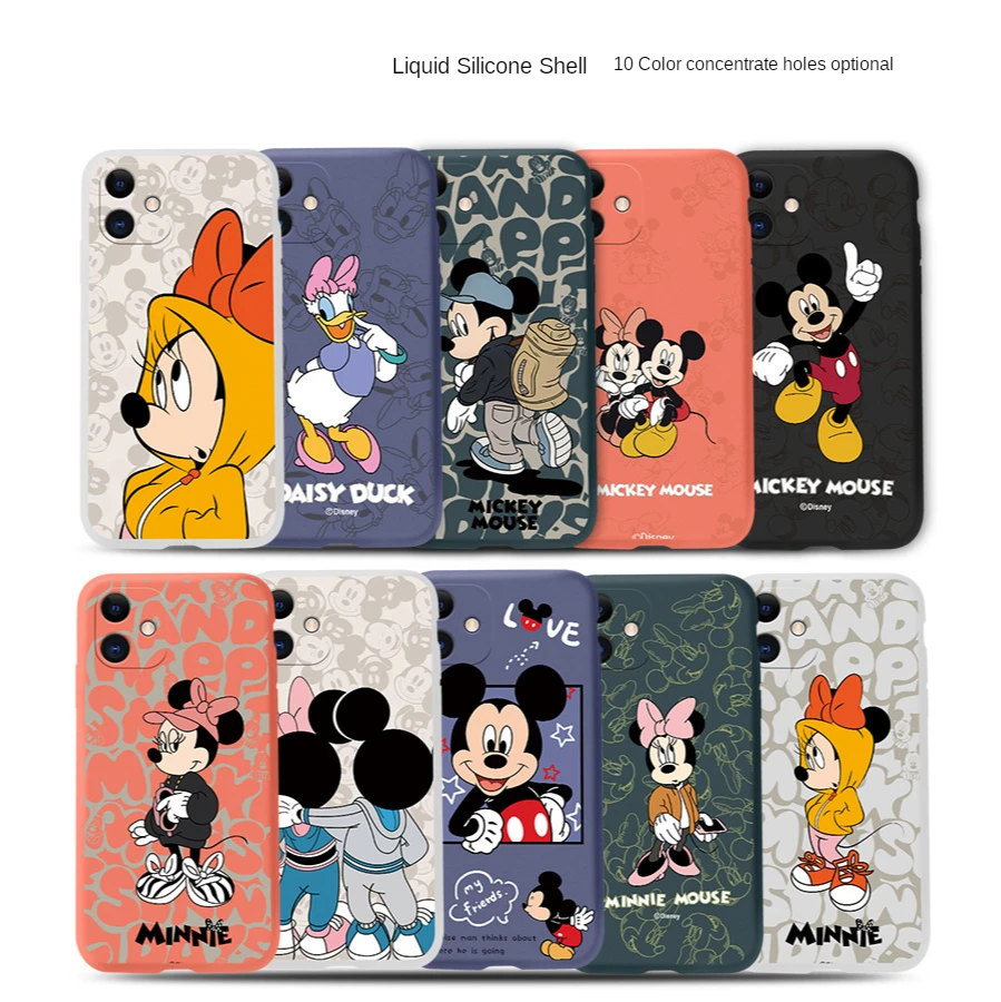 

Disney mobile phone case protective cover is suitable for iPhone7/8/X/XR/XSMAX/11/12/promax/mini Mickey Minnie mobile phone case
