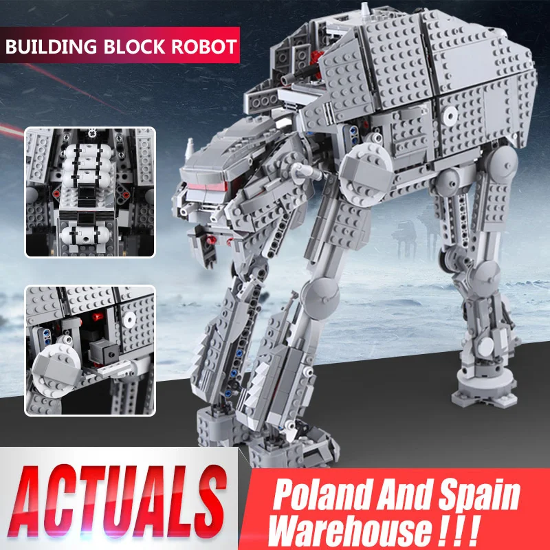 DHL, 05130, Звездные войны, игрушки, 75189, тяжелый ATAT Walker, набор, строительные блоки, кирпичи, сборные комплекты, детские игрушки, рождественские подарки