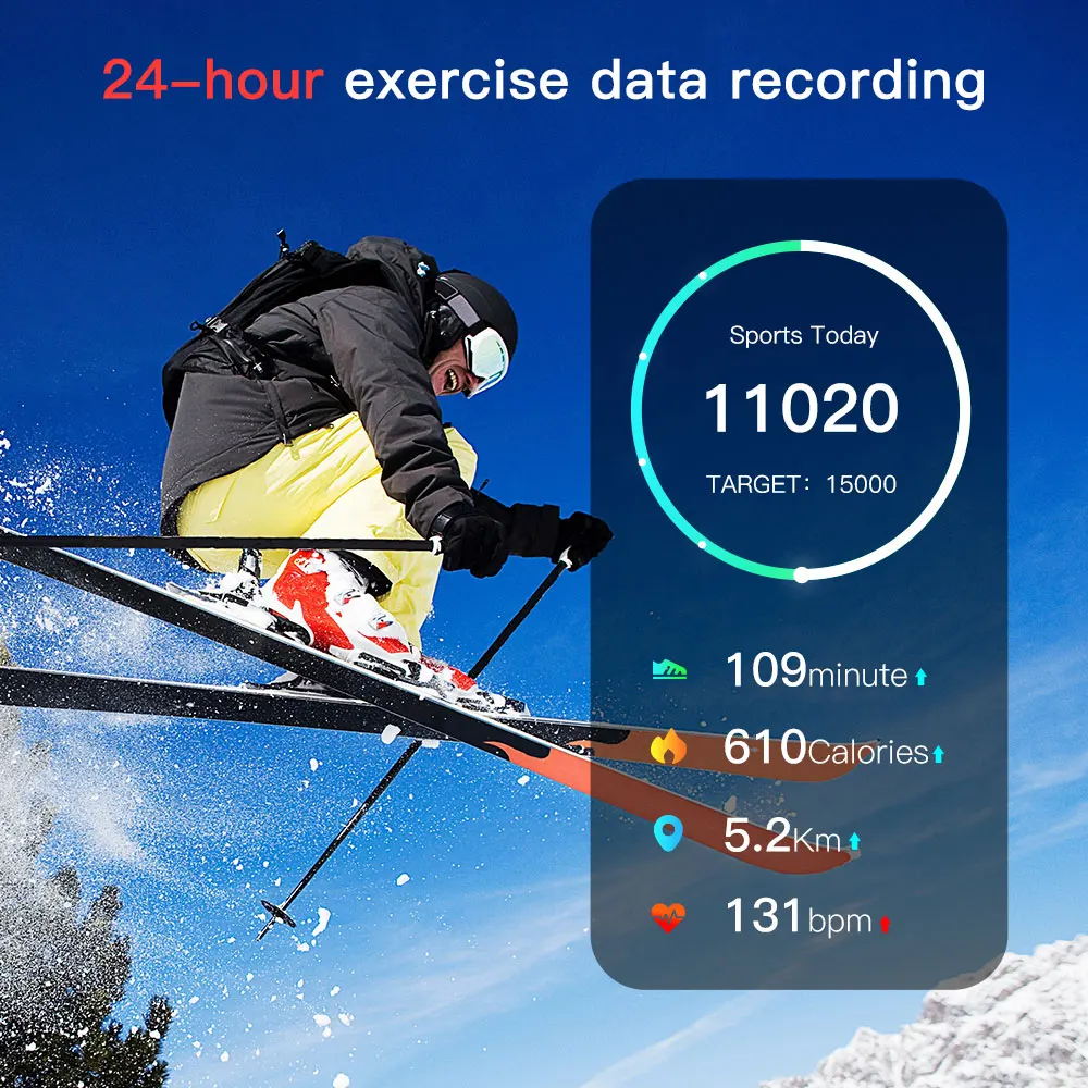 

Smart Watch 3ATM Waterproof Swimming Call Message Reminder Heart Rate Blood Pressure Monitor Outdoor Sports Pedometer Smartwatch