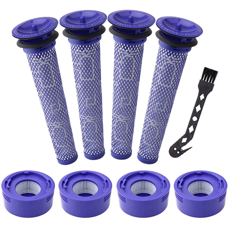 

4 Pack Pre-Filters and 4 Pack HEPA Post-Filters Replacements for Dyson V7, V8 Animal and V8 Absolute Cordless Vacuum
