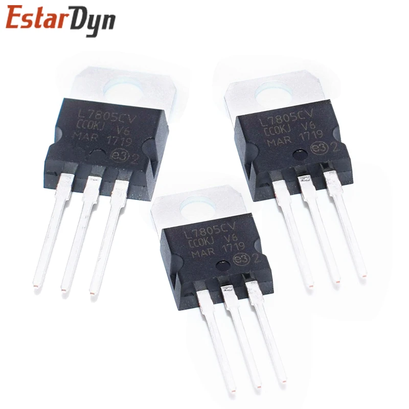 100 шт. LM7805 L7805 7805 L7805CV Напряжение регулятором IC 5V 1.5A TO-220 | Электронные компоненты и