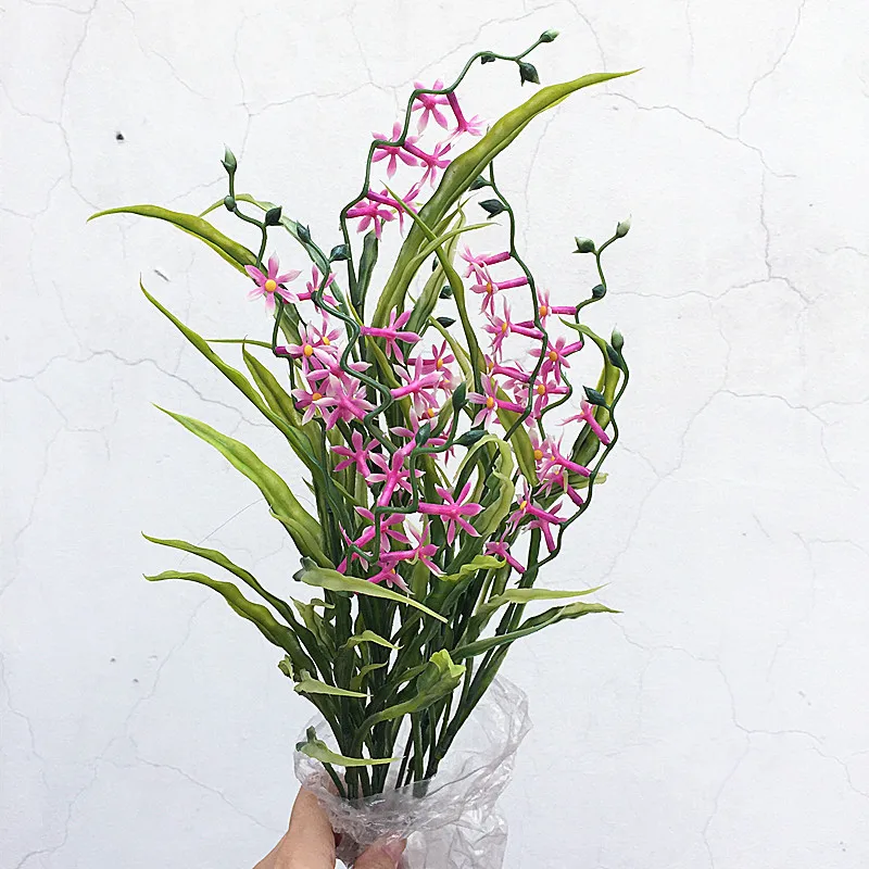 

1PC Bellflower Artificial flower Plastic Fake Flowers for Wedding Party Home Display Ornaments Flower Arrangement Decor