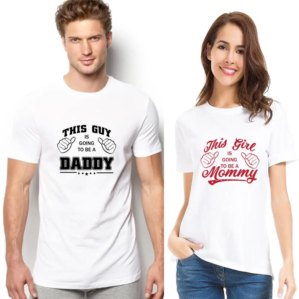 

Daddy Mommy Boy And Girl Couple Clothes Korean Summer Fashion Short Sleeve Tees Casual Clothes Cute Gift for Lover Women Shirt