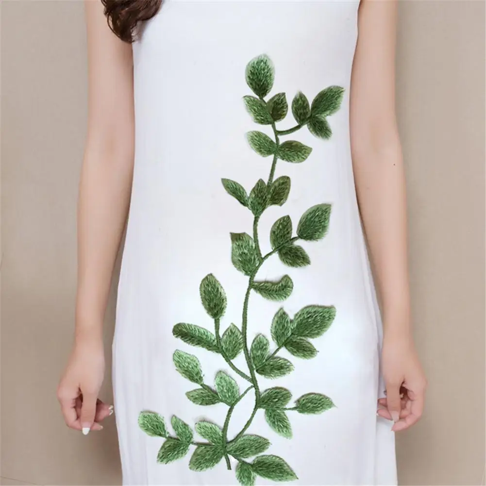 Аксессуары для шитья кружева 2 шт. зеленый вышитый кружевной цветок стикер