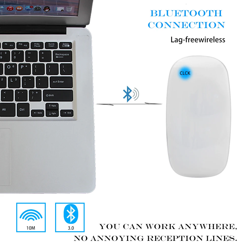 Bluetooth беспроводная Arc Touch Волшебная компьютерная мышь эргономичная оптическая 2 Mause мини 3d тонкая офисная компьютерная мышь для ноутбука Apple Macbook