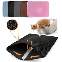 double layer pet cat litter mat cat bed pads trapping pets litter box mat non slip products for cats house cat accessories