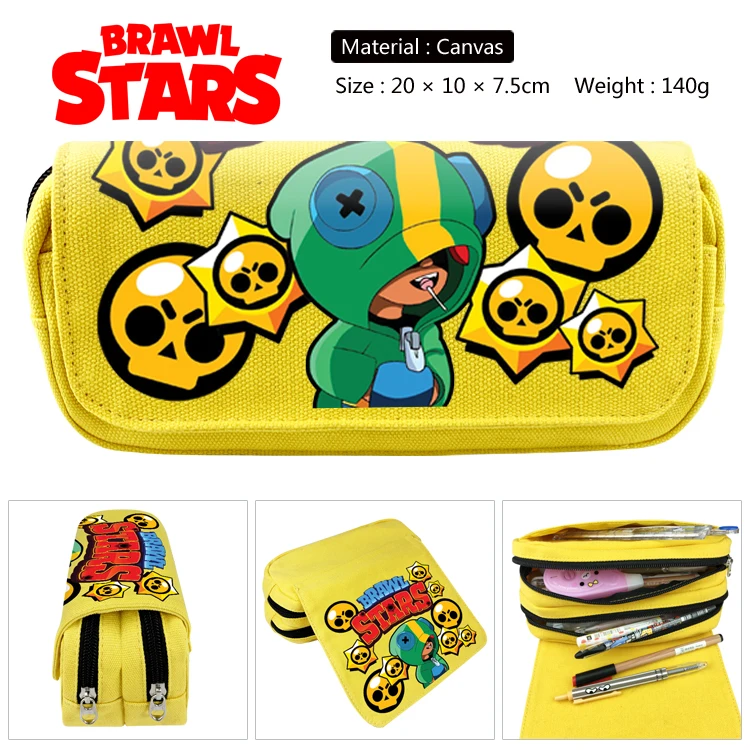 Холщовый двойной слой на молнии флип-чехол для карандашей Канцелярский чехол