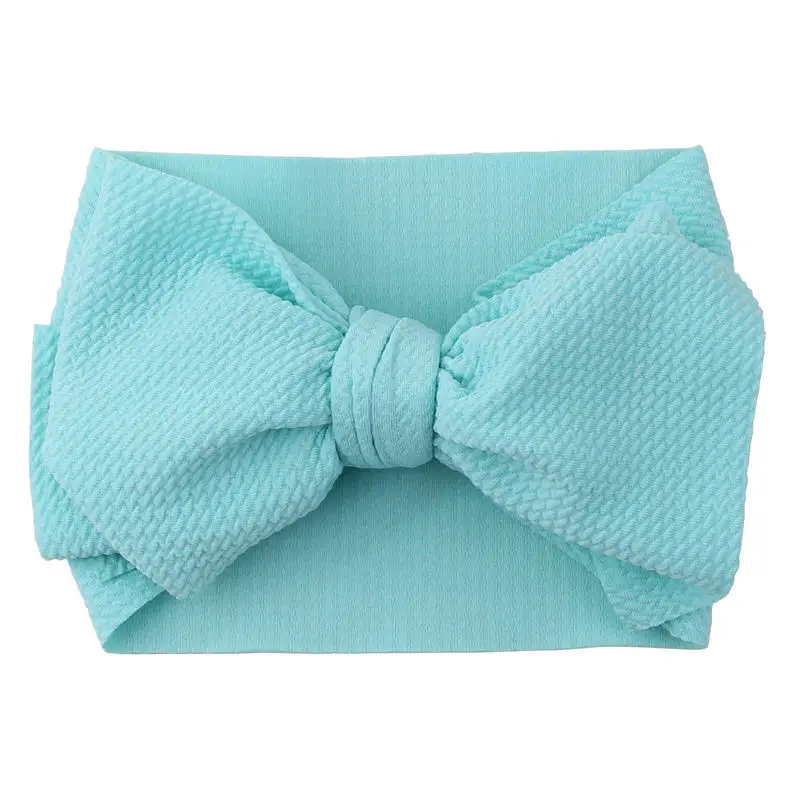 Большая двухслойная повязка на голову с бантом для девочек эластичная Женская