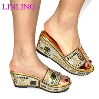 new arrival italy design women wedding shoes decorated with rhinestone high heels sexy ladies african women party shoes slippers