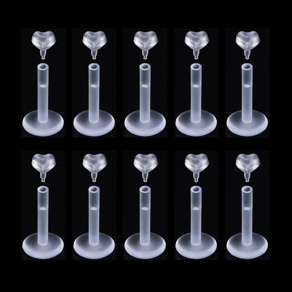 Из нержавеющей стали винтовой линии набор для пирсинга любящее сердце биофлекс