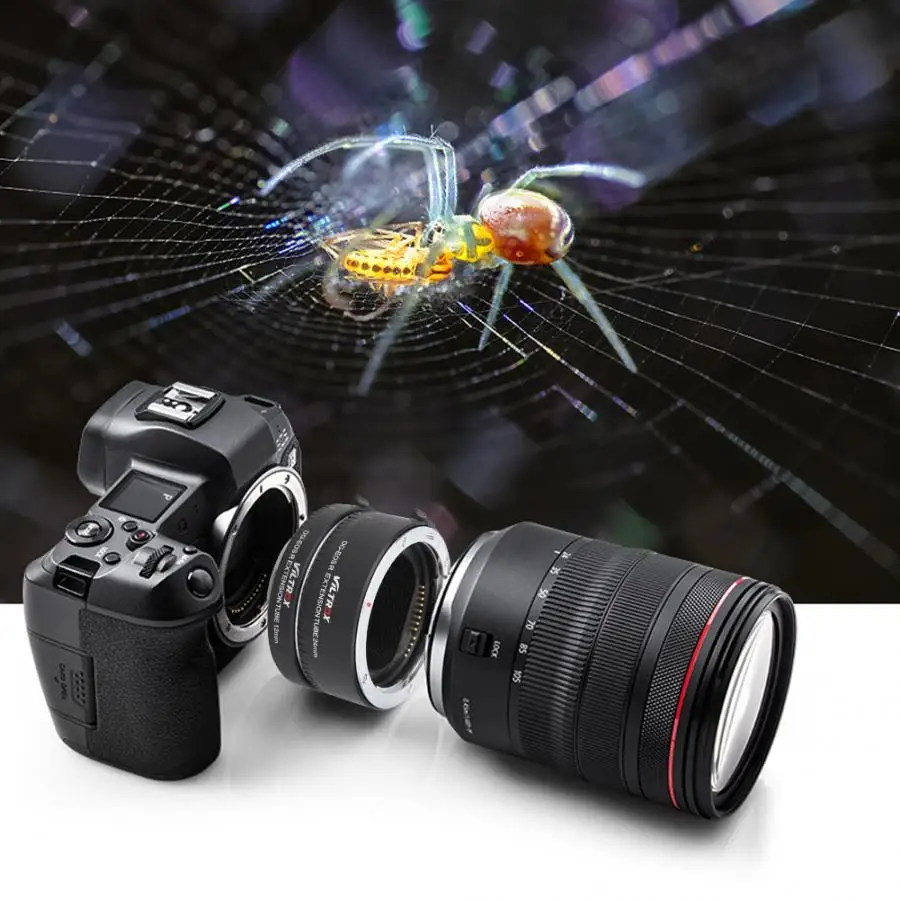 Кольцо адаптер VILTROX для объектива камеры Canon EOSR черное кольцо удлинитель из