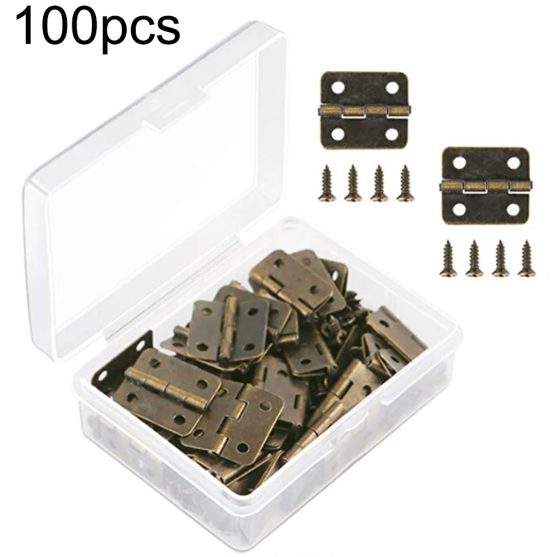 100 шт петли набор античный деревянный ящик шкаф 4 отверстия простая