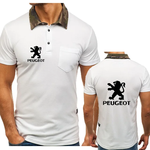 Летняя мужская футболка для Пежо с логотипом автомобиля модная повседневная