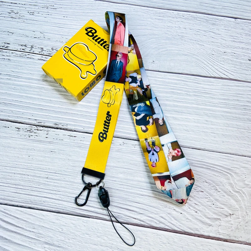 

Kpop Bangtan Boys Butter Phone Keychain Rope Lanyard Key Chain Accessories Key Ring Cute Pendant Keyring Gifts Wholesale