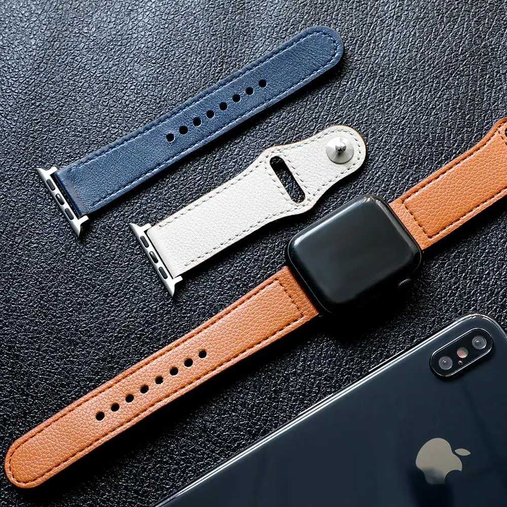 Кожаный ремешок для apple watch 5 4 ремешок 44 мм 40 мм iwatch ремешок 42 мм correa apple watch 38 мм pulseira браслет ремень ремешок для часов 4 3