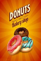 vintage homemade donuts bakery shop metal tin sign 8x12 inch retro home kitchen cafe shop office bar pub wall decor new