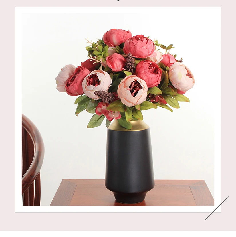 Искусственные пионы шелковые цветы искусственные украшения для стола украшение