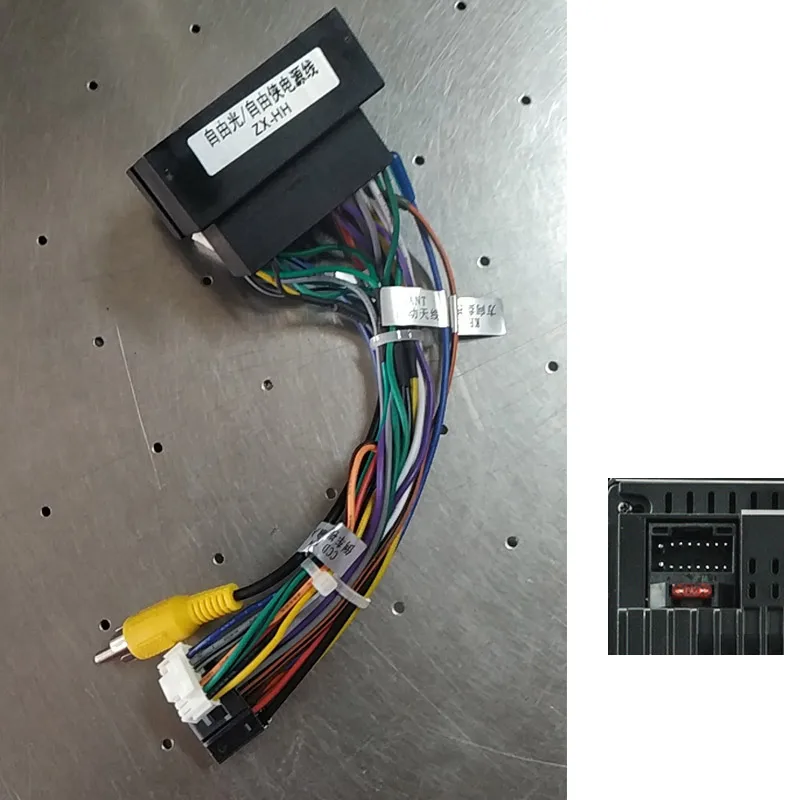 power cable 9 дюймов 2din Автомагнитола фасции Для JEEP Renegade- двойной Din dvd Фасции Аудио фитинг адаптер Переходная панель In-dash стерео - Название цвета: power cable