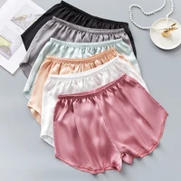 fashion safety pants ice silk boxer shorts mid rised seamless underwear mid rised intimates anti emptied ladies safety pants