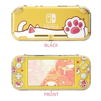 for switch lite cat paw crystal shell pc cover housing frame transparent protective case for nintend switch lite accessories