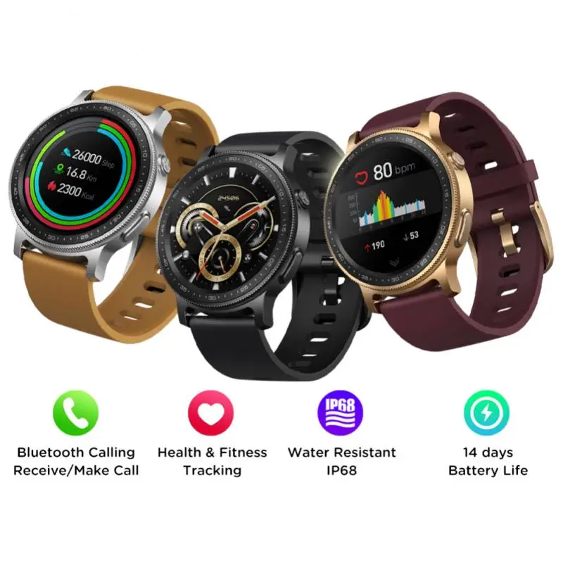 

Zeblaze GTR 2 Smart Watch Receive/Make Call Health Monitor Fitness Tracker Long Battery Life Smartwatch Water Resistant IP68 New