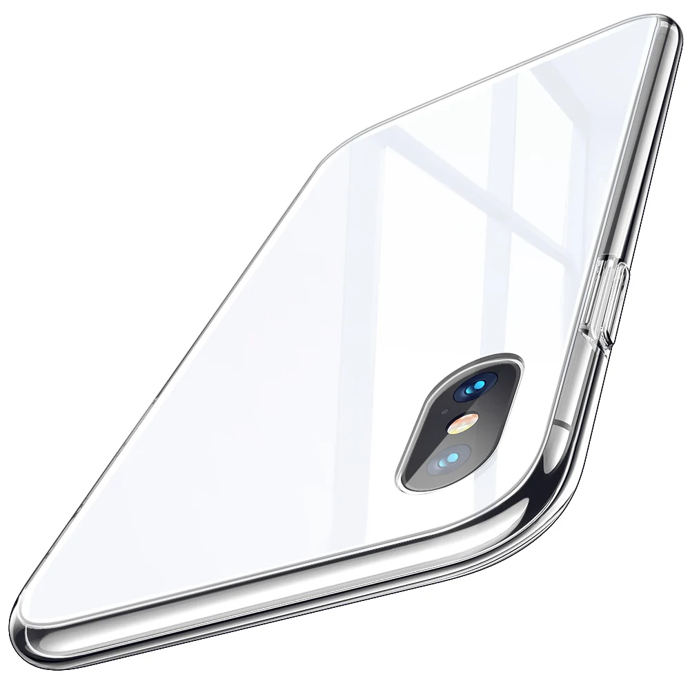 White Чехол ESR для iPhone X/XS/XR/XS Max чехол с защитой от царапин из закаленного стекла задняя крышка с мягким силиконовым Бампером для Apple iPhone Coque - Цвет: White