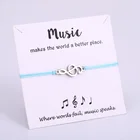 Музыка скрипичный ключ очаровательный браслет с короной для женщин и мужчин; Унисекс; Туфли Регулируемый модное ювелирное изделие, кольца дружбы Подарочные Кольца Перевозка груза падения