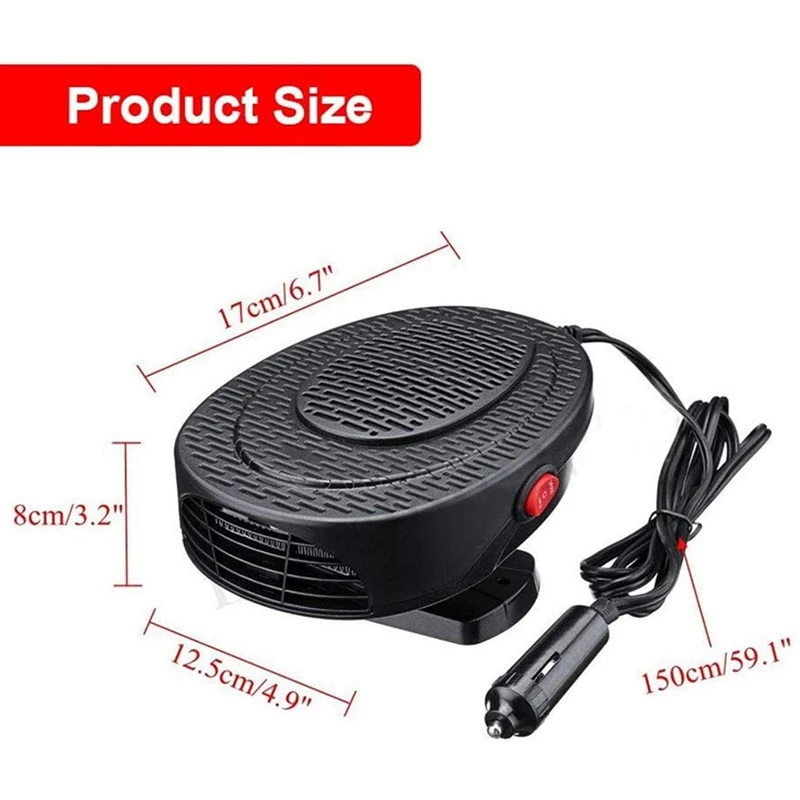 

12V Car Heater 150W High Power Fast Warmer Defroster Low Consumption