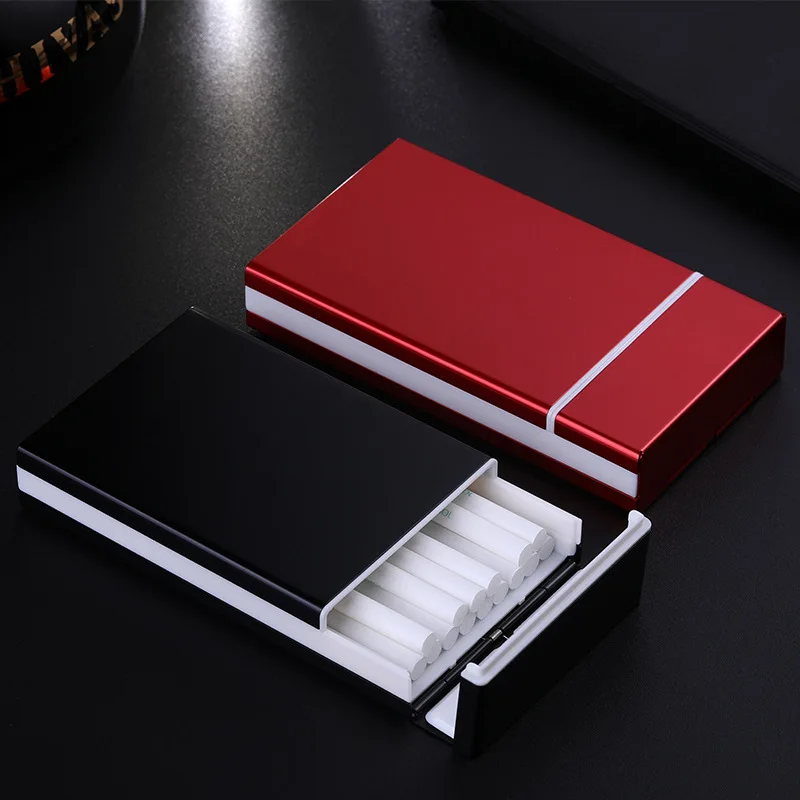 

Lady Slim Cigarette Cases 20 Packs Longer Version Ultra-thin Creative Aluminum Alloy Automatic Pop-up Cigarette Cases