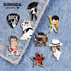 Эмалированные булавки SONGDA с изображением рок, для латиноамериканских джазовых танцев, пуговицы, брошь на лацкан для джинсовой рубашки, ювелирные изделия, подарок для друзей, для детей