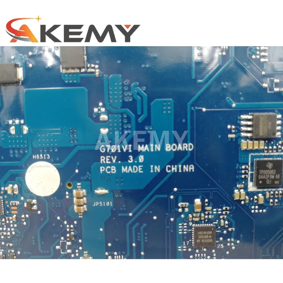 

Akemy G701VI Motherboard i7-6820HK CPU GTX1080 For ASUS G701 G701V G701VI G701VIK Laptop Mainboard G701VI Mainboard Test ok