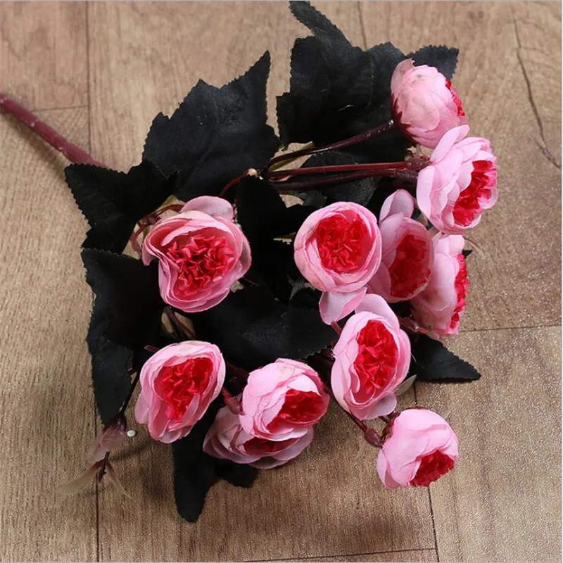 10Pcs Fake Clove Tea Bud (7 stems/bunch) 11.81&quot Length Simulation Camellia for Wedding Home Decorative Artificial Flowers | Дом и сад