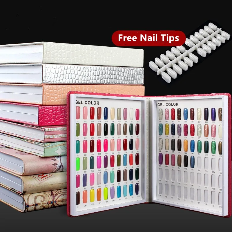

False Nail Color Display Book Nail Art Color Chart Display Card UV Gel Manicure Practice Show Case Manicure Tools